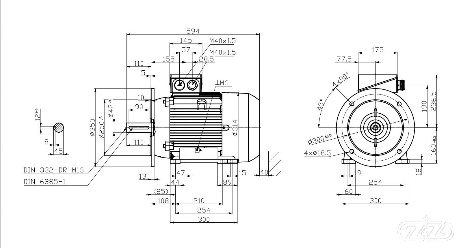 Elektromotor INNOMOTICS, 11kW, 1475ot., 1MB1023-1DB23-4JA4