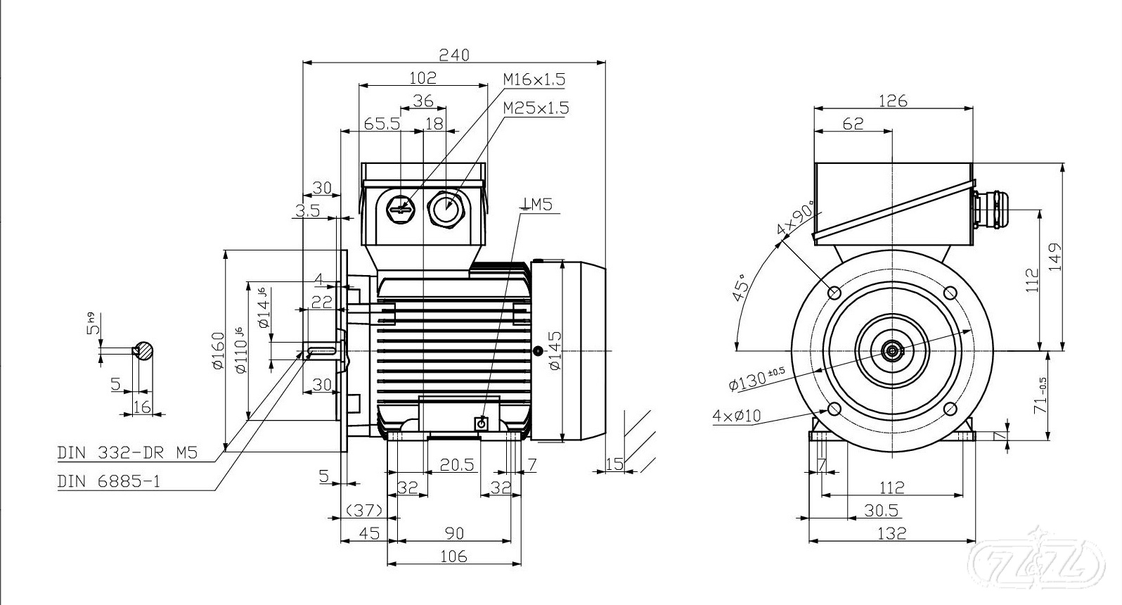 Elektromotor INNOMOTICS, 0,18kW, 885ot., 1MB1523-0CC22-2JA4