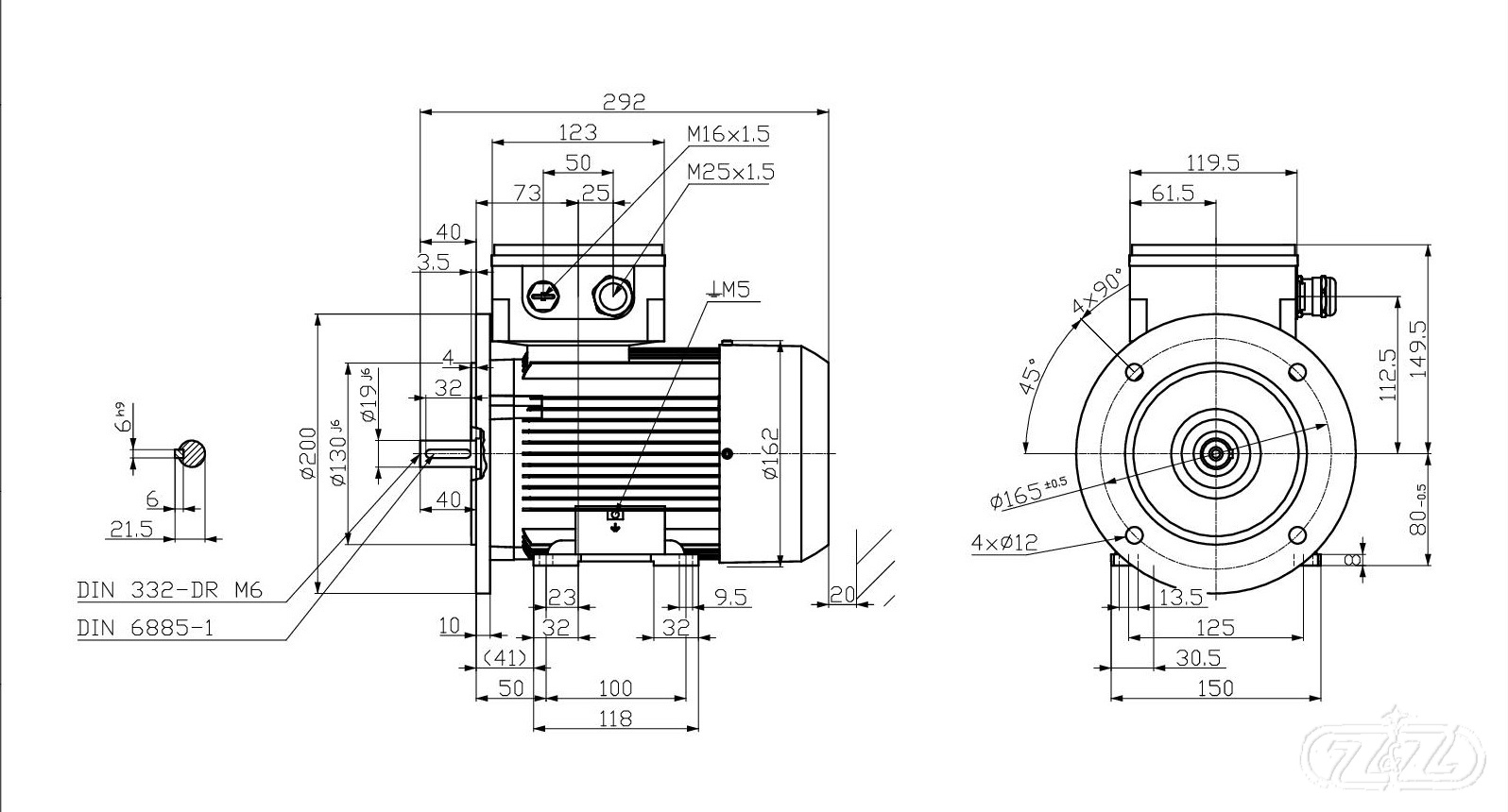 Elektromotor INNOMOTICS, 0,37kW, 940ot., 1MB1023-0DC22-2JA4