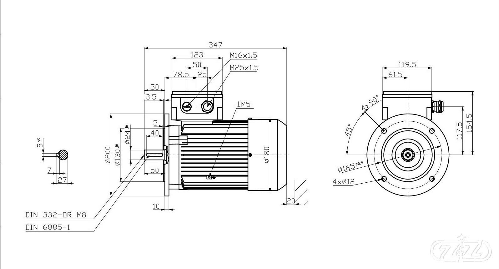 Elektromotor INNOMOTICS, 0,75kW, 945ot., 1MB1023-0EC02-2FA4