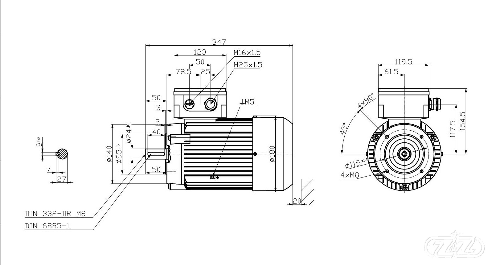 Elektromotor INNOMOTICS, 0,75kW, 945ot., 1MB1023-0EC02-2KA4