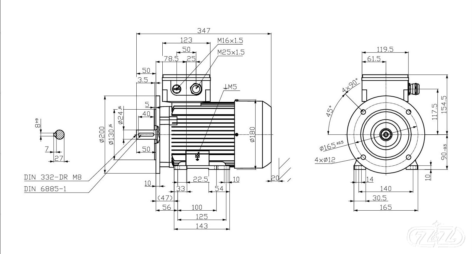 Elektromotor INNOMOTICS, 0,75kW, 945ot., 1MB1023-0EC02-2JA4