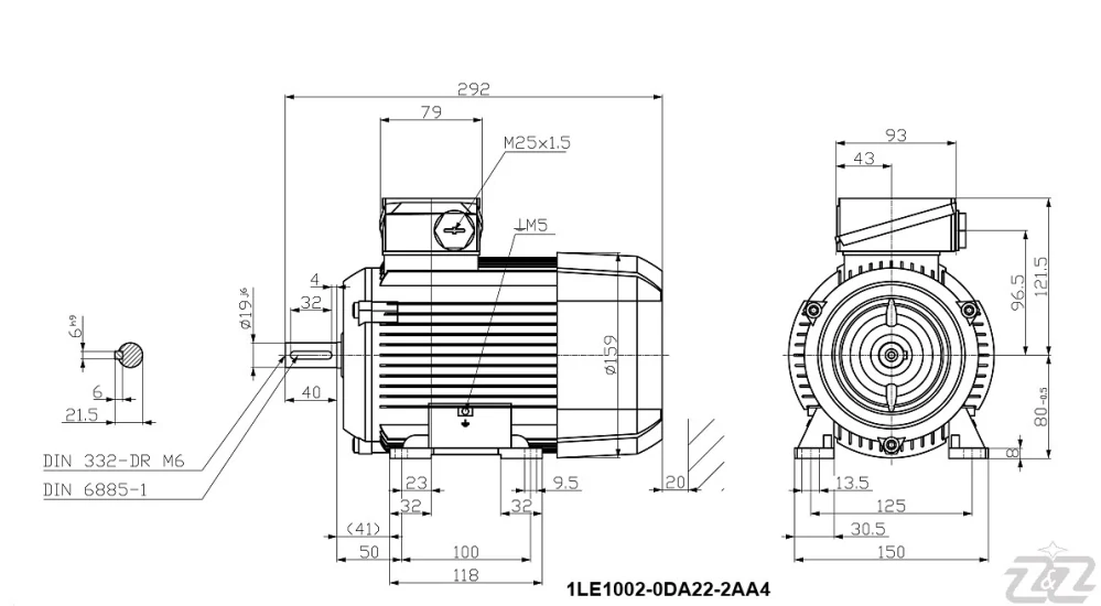 Elektromotor INNOMOTICS, 0,75kW, 2835ot.,1LE1002-0DA22-2AA4