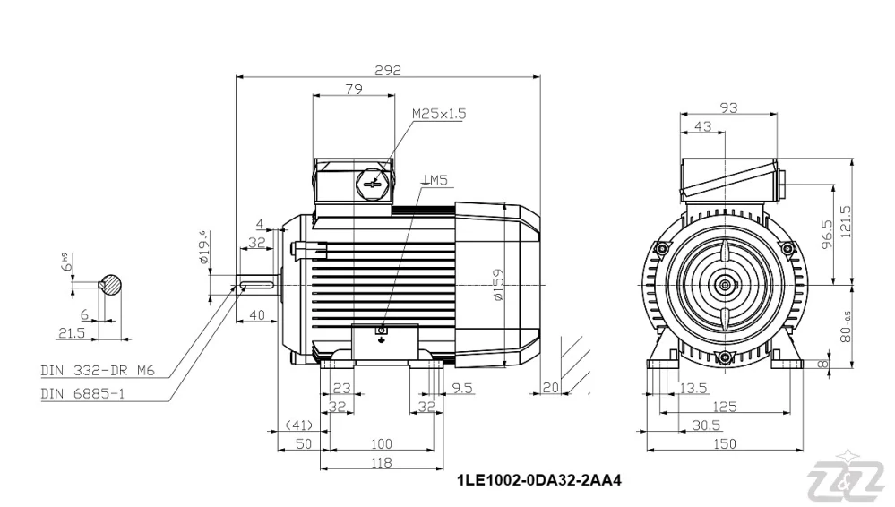 Elektromotor INNOMOTICS, 1,1kW, 2885ot., 1LE1002-0DA32-2AA4