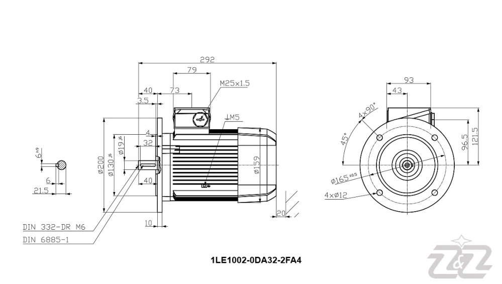 Elektromotor INNOMOTICS, 1,1kW, 2885ot., 1LE1002-0DA32-2FA4