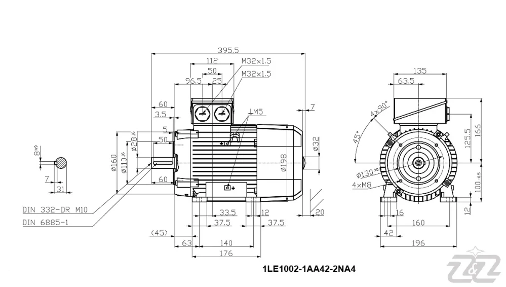 Elektromotor INNOMOTICS, 3kW, 2920ot., 1LE1002-1AA42-2NA4