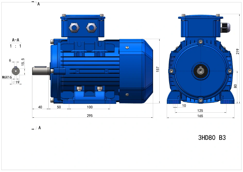 Elektromotor 3HD802-2 1,1kW, 2890ot.