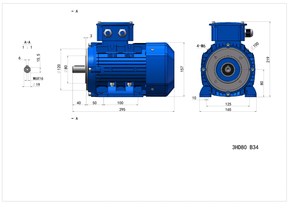 Elektromotor 3HD802-2 1,1kW, 2890ot.