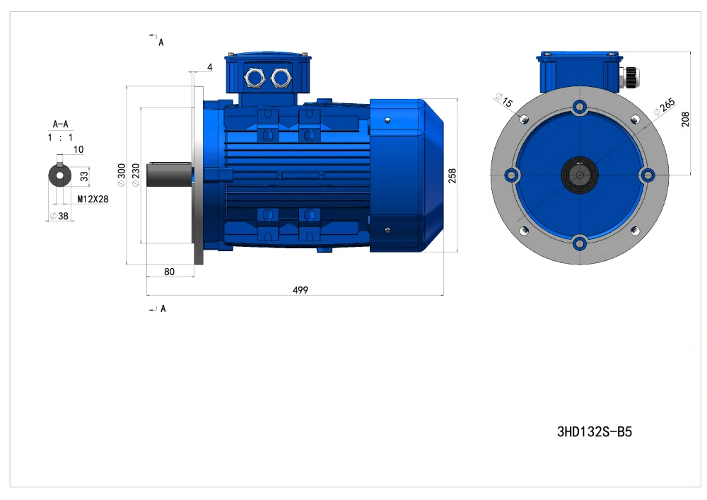 Elektromotor 3HD132S2-2 7,5kW, 2940ot.