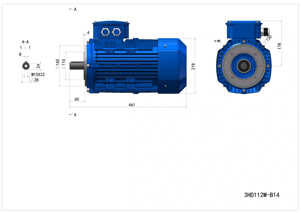 Elektromotor 3HD112M-4 4kW, 1460ot.
